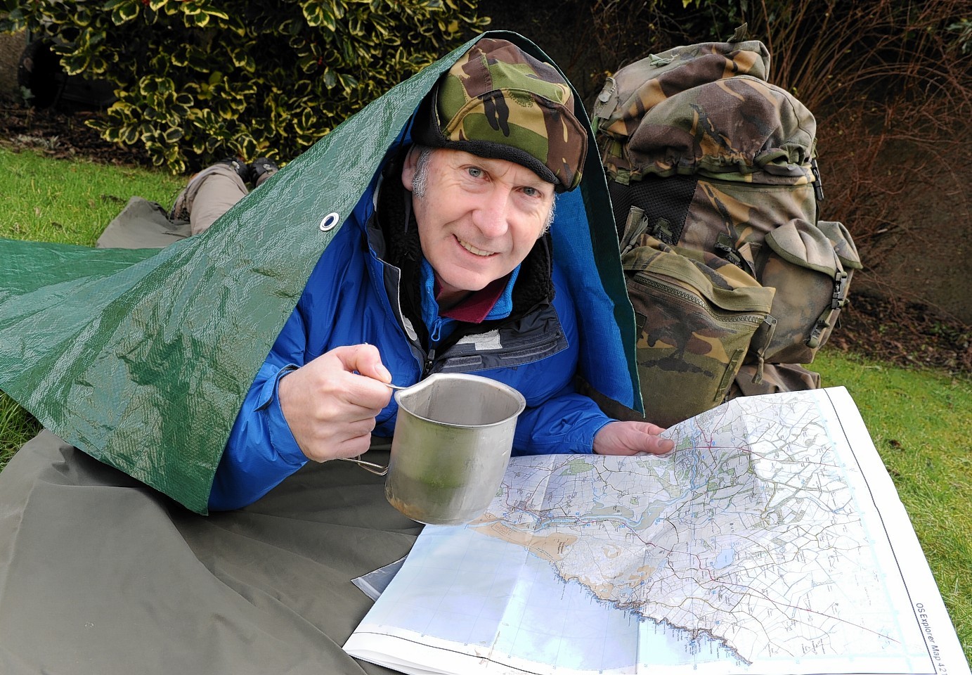 Lionel Holmes is camping out to raise funds for CHAS