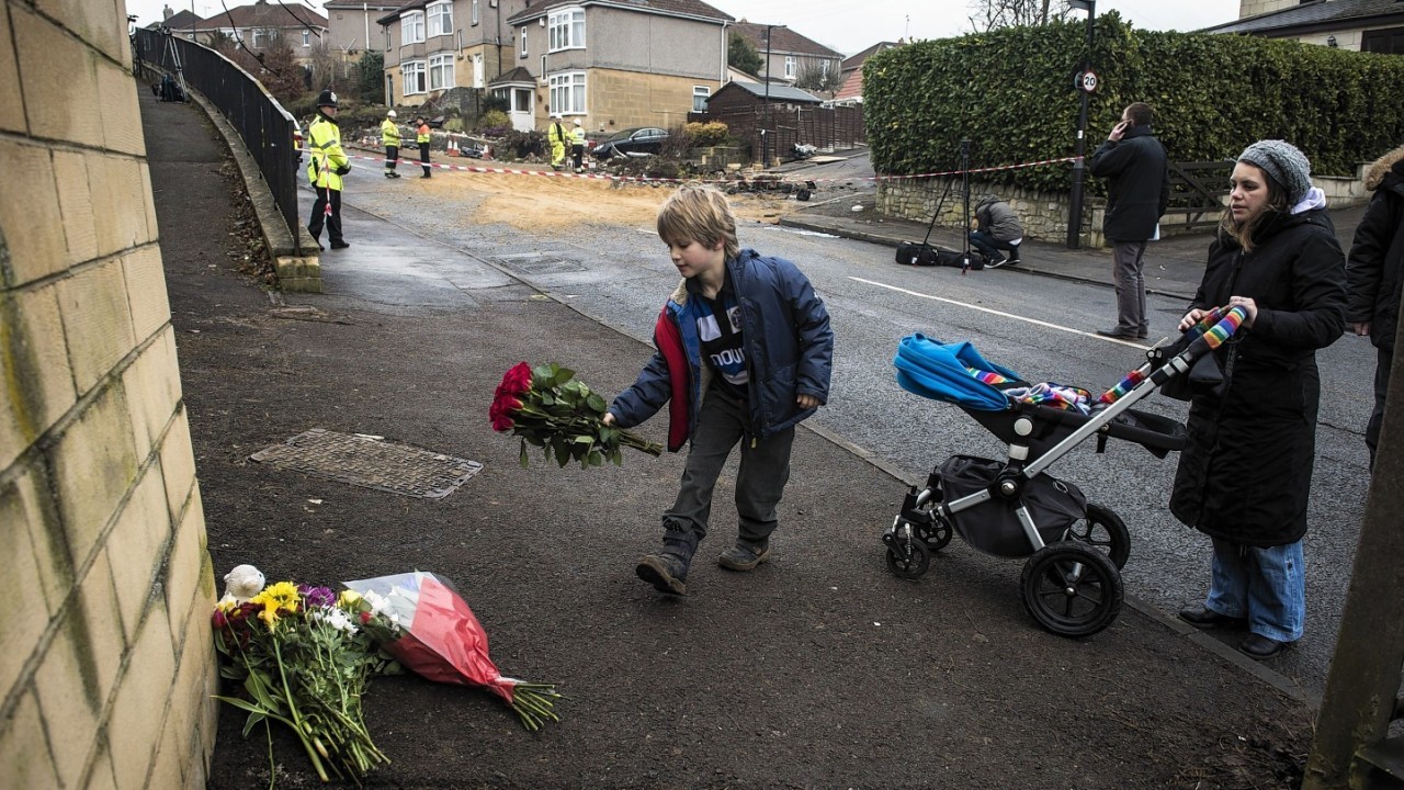 Residents of all ages have taken to the scene to pay their respects