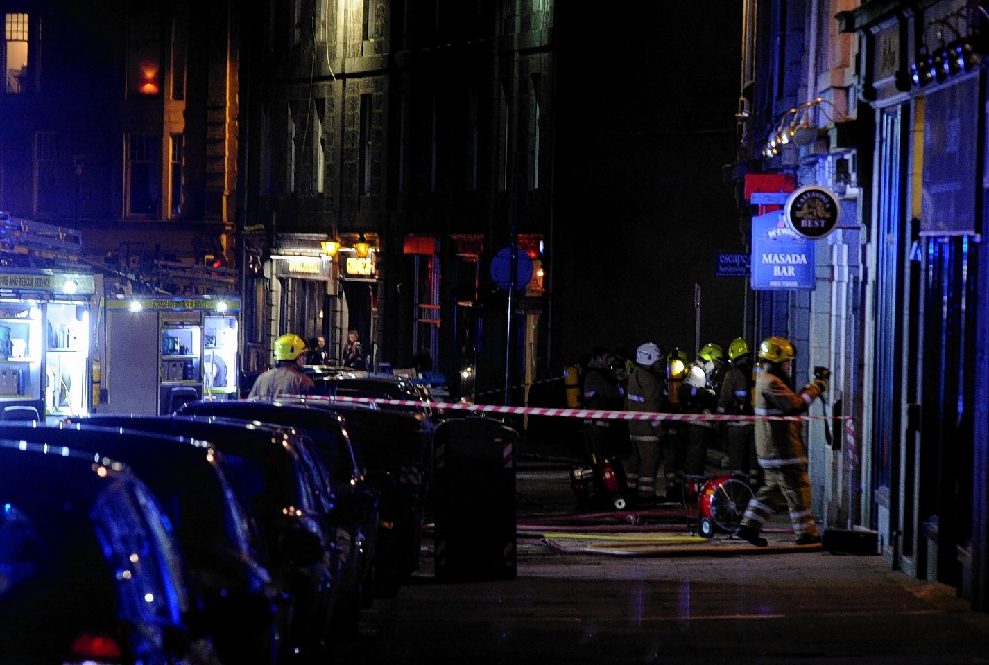 The pub was evacuated before the fire crews arrived