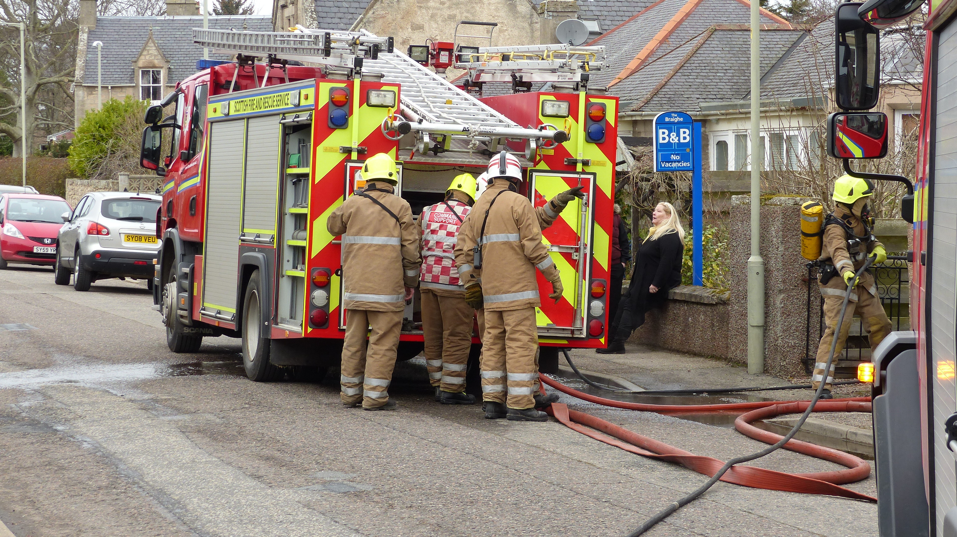 Fire crews are currently attending to the blaze in Nairn