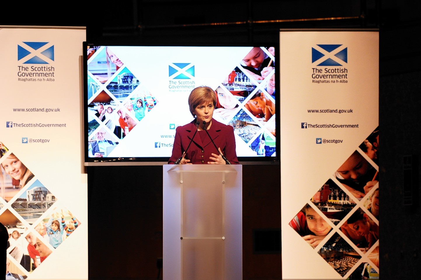 Sturgeon held a question and answer session at the Music Hall in Aberdeen yesterday 
