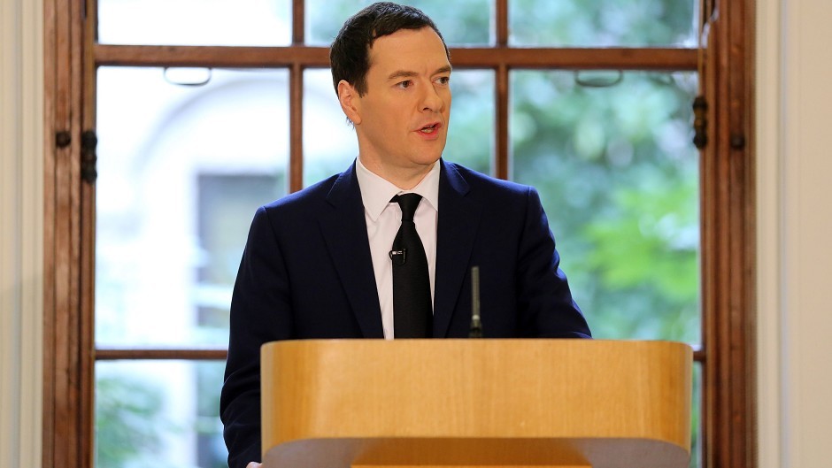 Chancellor George Osborne makes a statement following the release of the OECD's economic survey of the United Kingdom