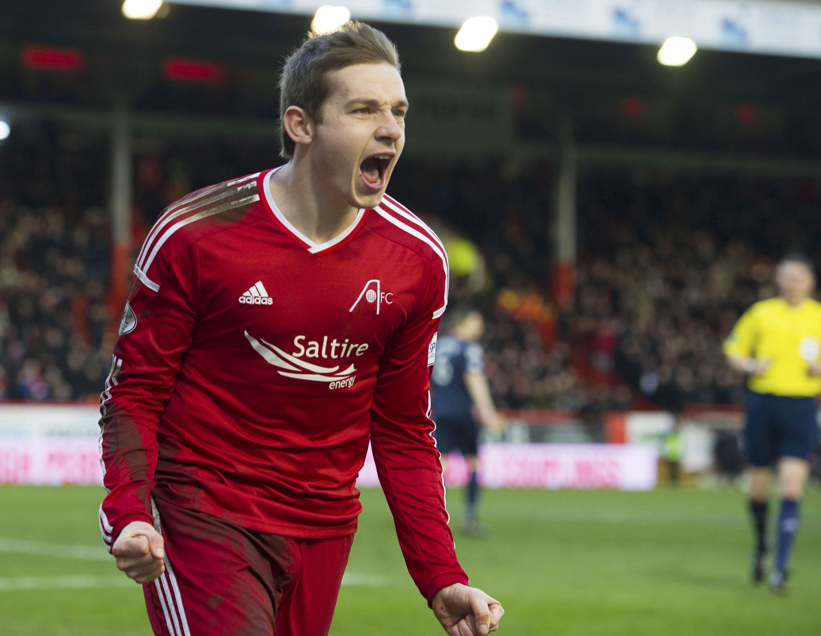 Substitute Pawlett celebrates his goal