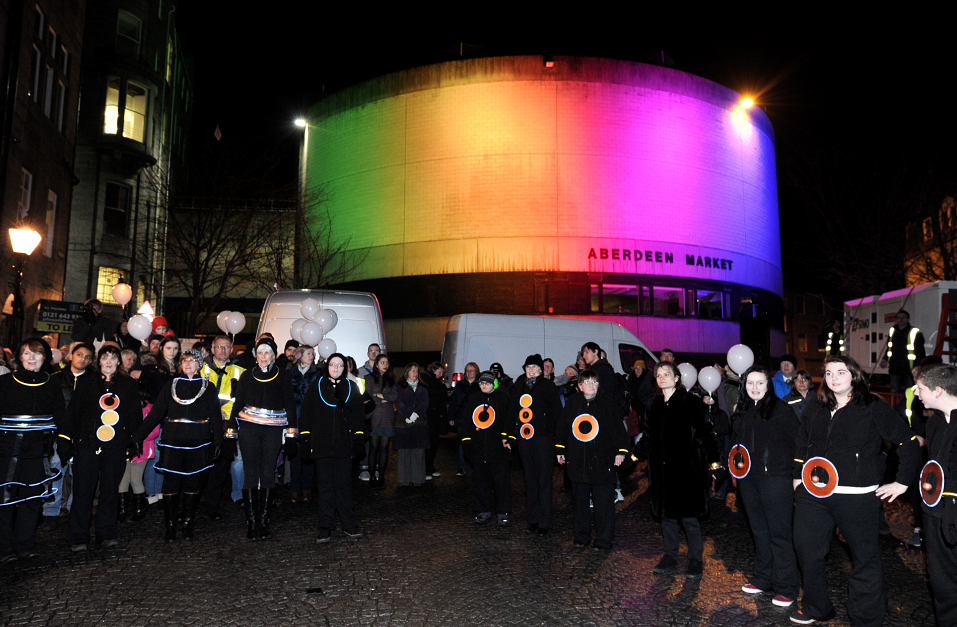 The SPECTRA festival splashed some colour on the Aberdeen Market last year