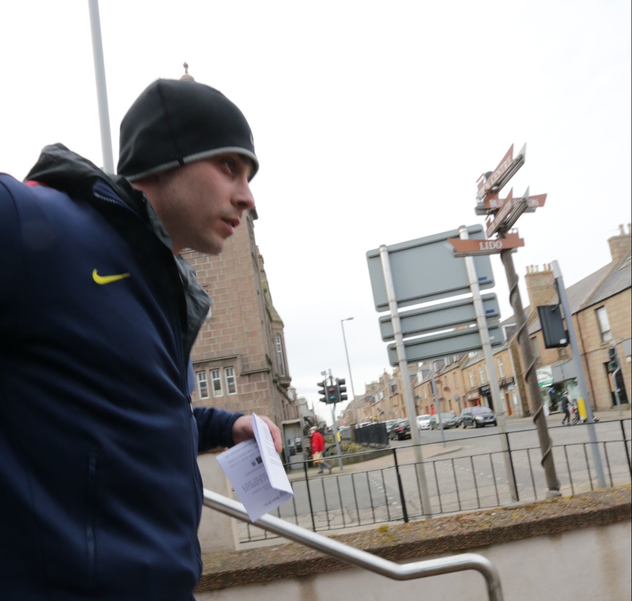 Kestutis Jaraminas leaves court after being fined £300.