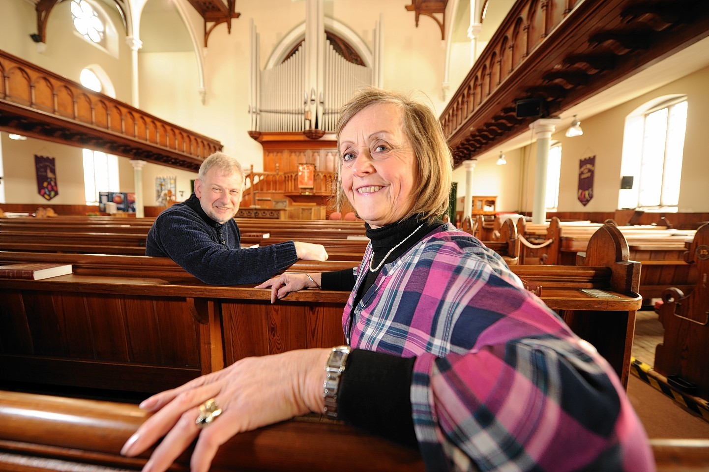 Sandra Paton, treasurer at St Ninians and Clifford Cooke, organ committee convenor of St Ninians Church, Nairn as their 99-year-old organ is about to have a major refurbishment.