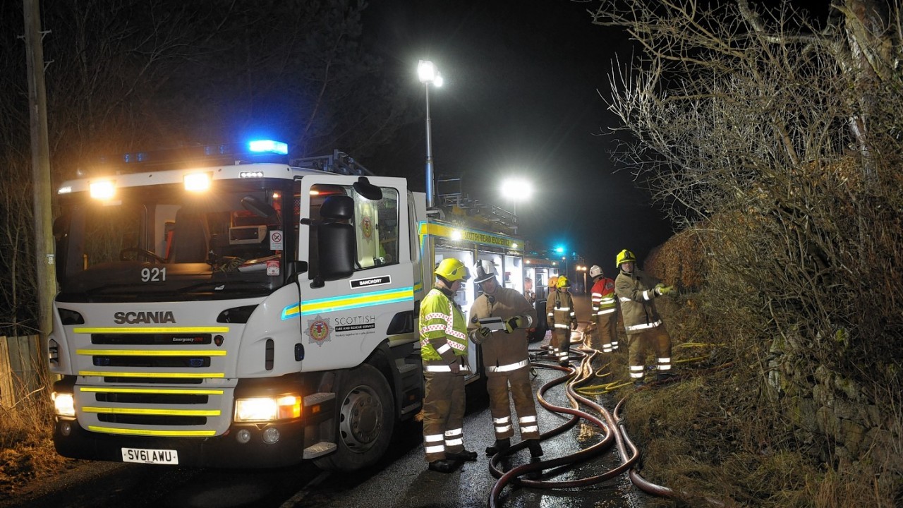 Firefighters spent almost two hours bringing the blaze under control
