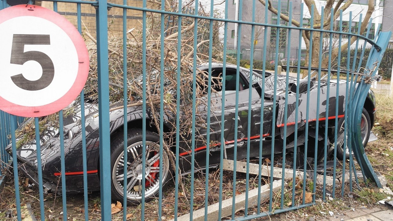 The supercar crashed in London