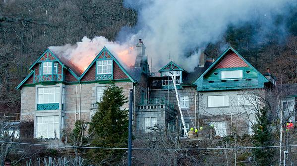 Firefighters scrambled to extinguish the blaze at the Victorian property.