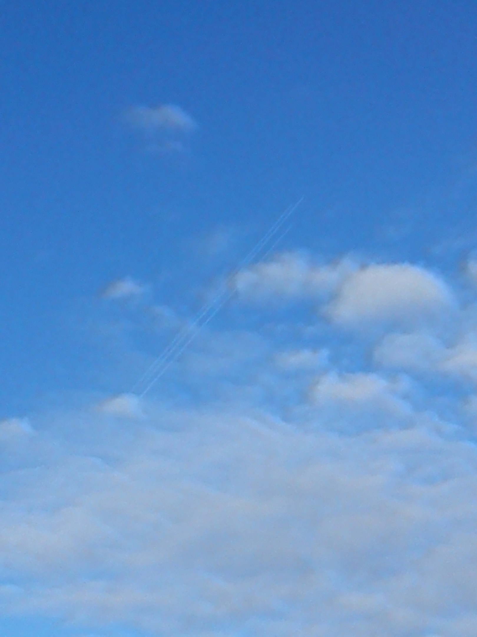 Vapour trails, or contrails, in the sky