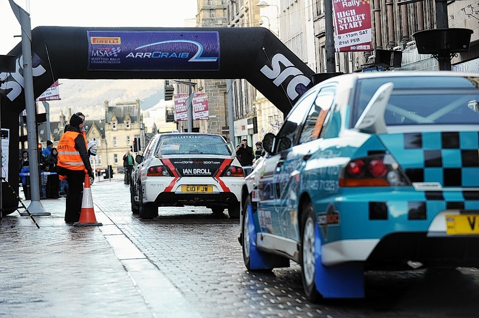 The Snowman Rally starting Inverness