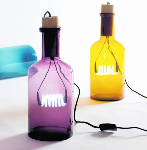 ‘Bouche’ Neon Table Lamp, available in Amber, Violet and Blue, £120
