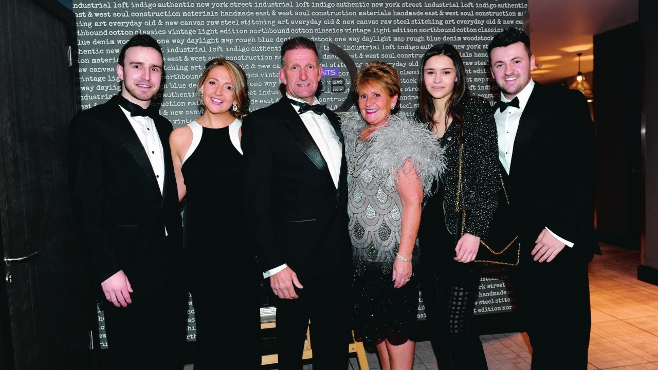 Mark Lowe, Stephanie, Derek and Lynne Nicol, Zoe Johnston and Liam Nicol