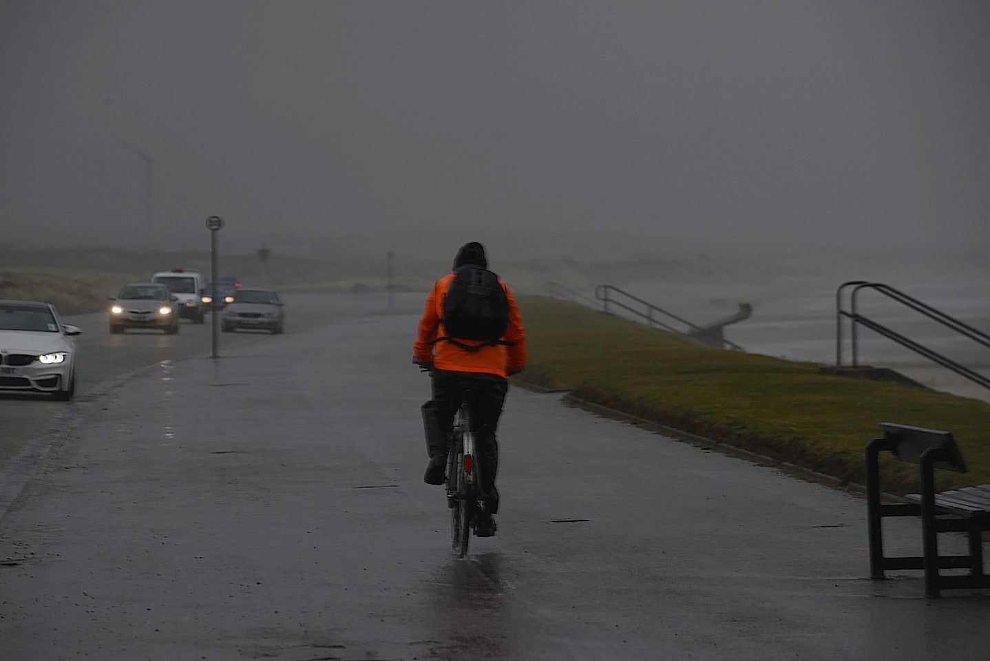 Bad weather at Aberdeen beach