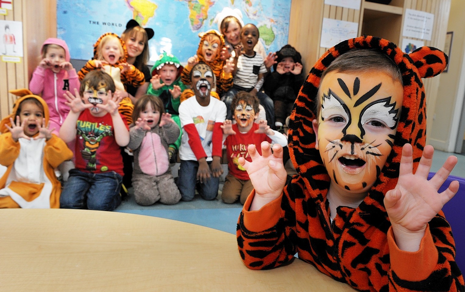 Youngsters at the Tree House nursery in Aberdeen dress up for ARCHIE