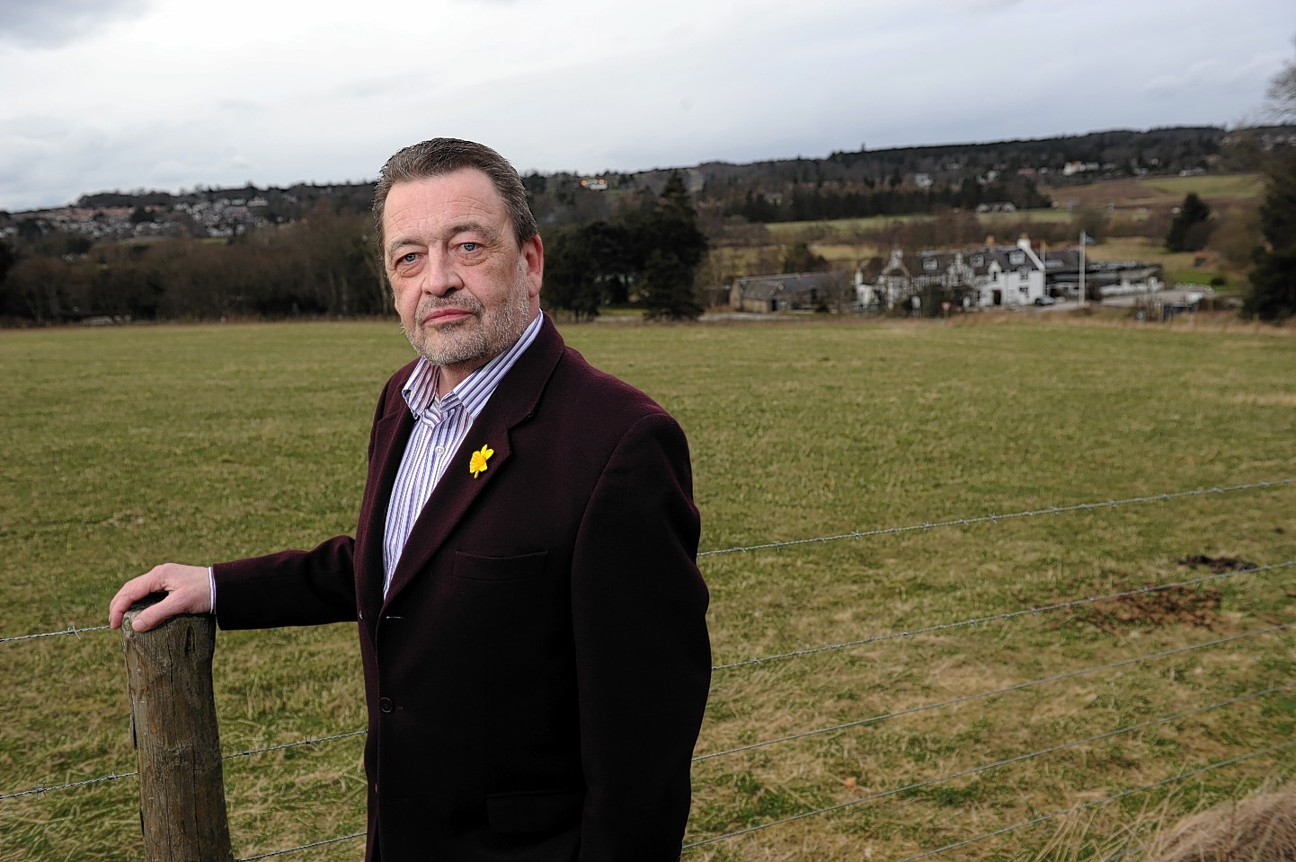 Kirkton of Maryculter resident, Austin Hand, at the site yesterday