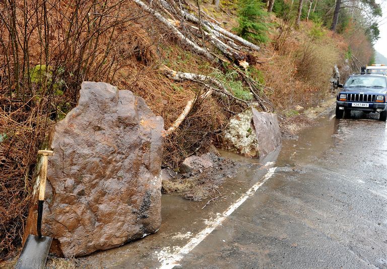 Boulders on the A82