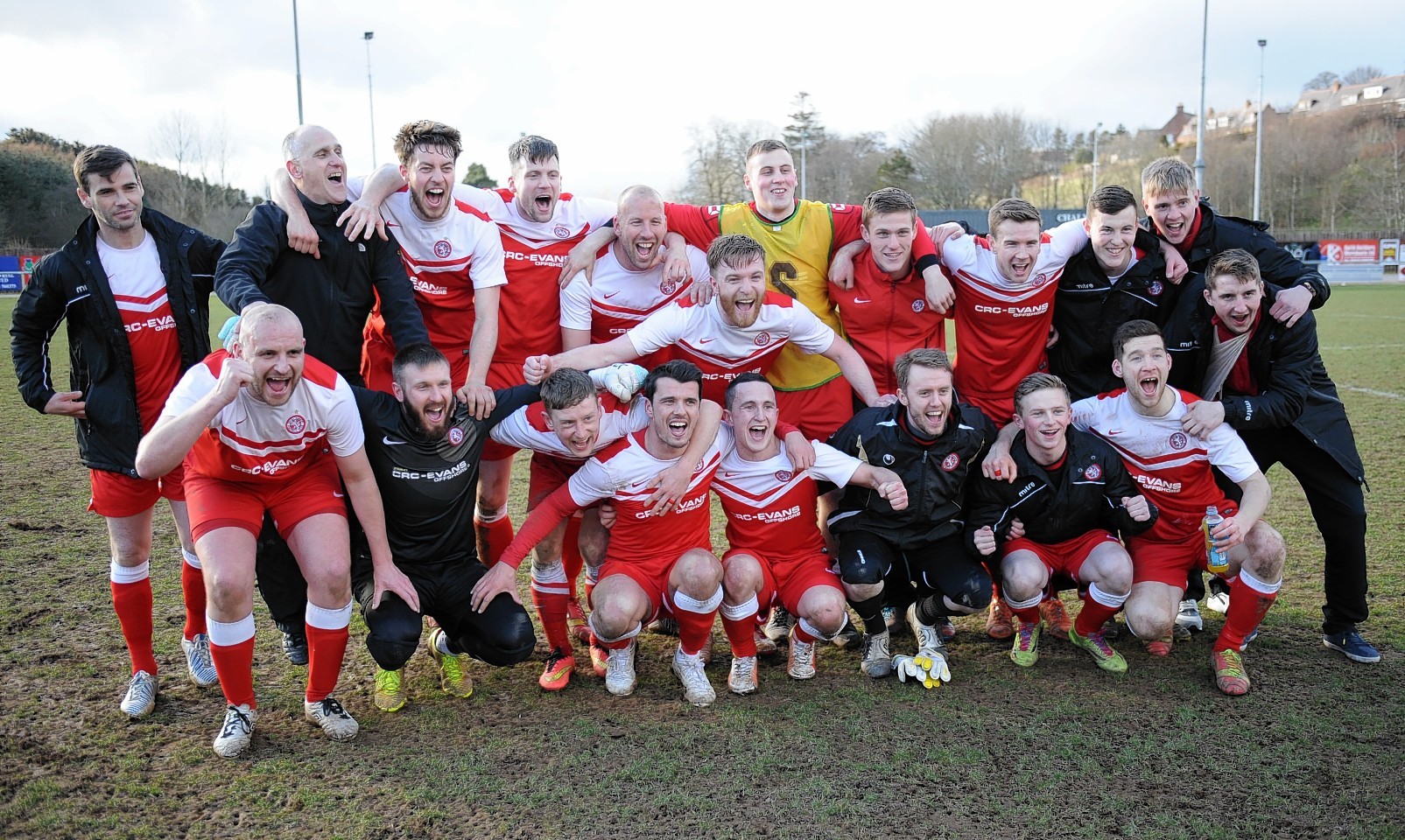 Brora celebrate winning the Highland League title