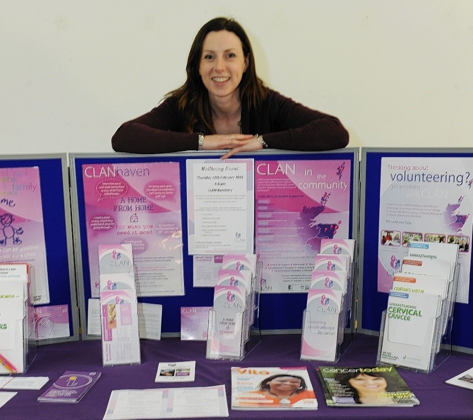 Clan Cancer Support, Banchory. Pictured is Clan area coordinator, Gemma Powell.