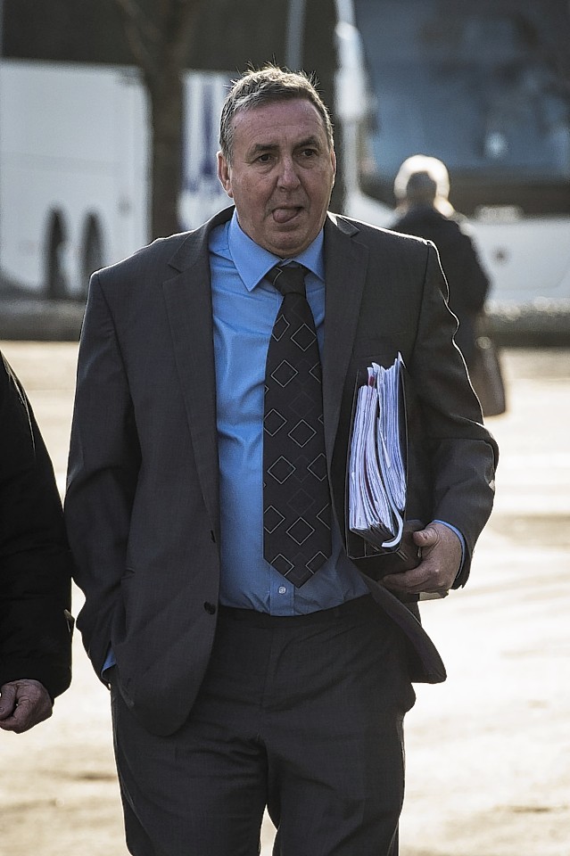 Alan Bannister outside court
