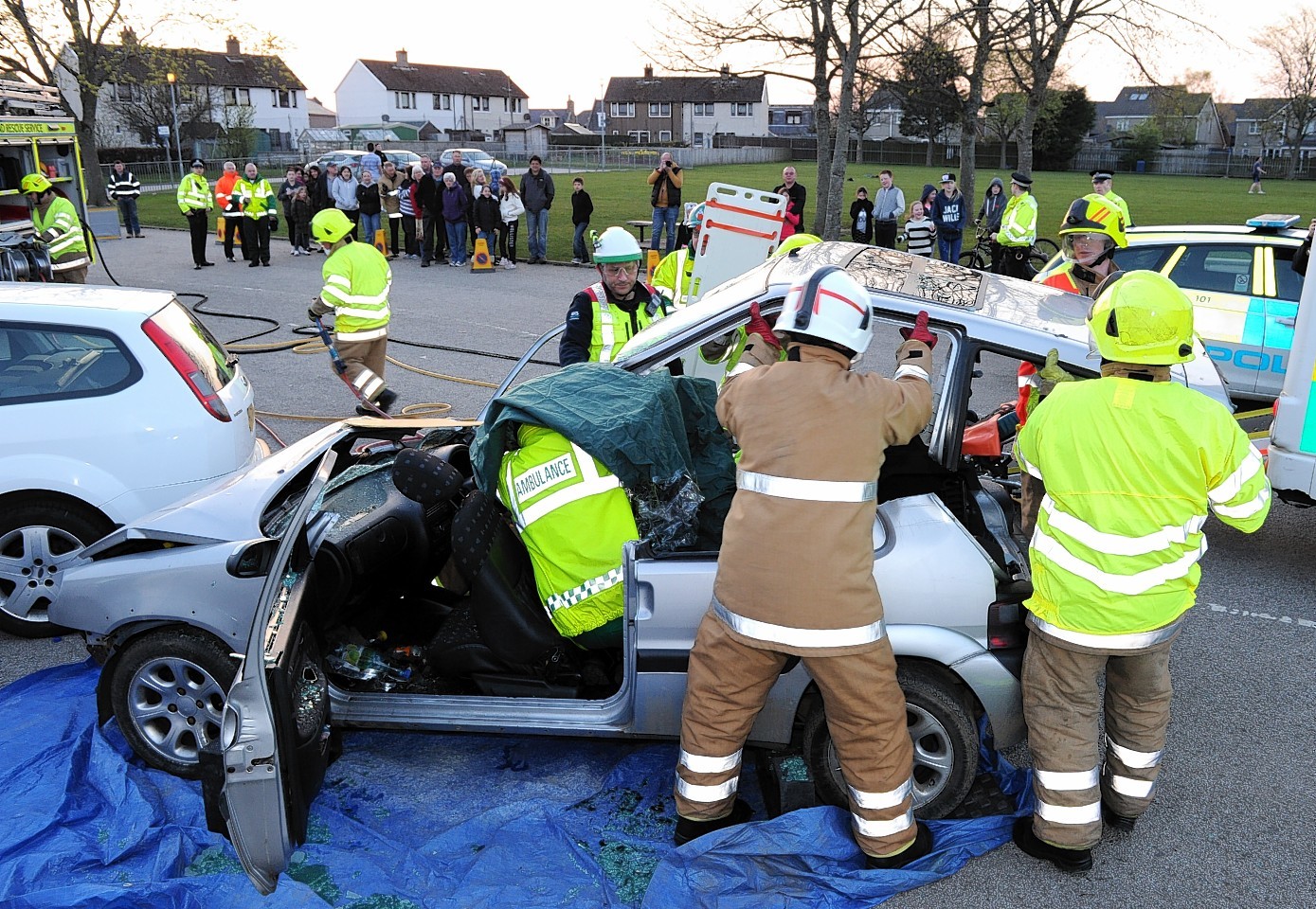 Police at a Crash Live event