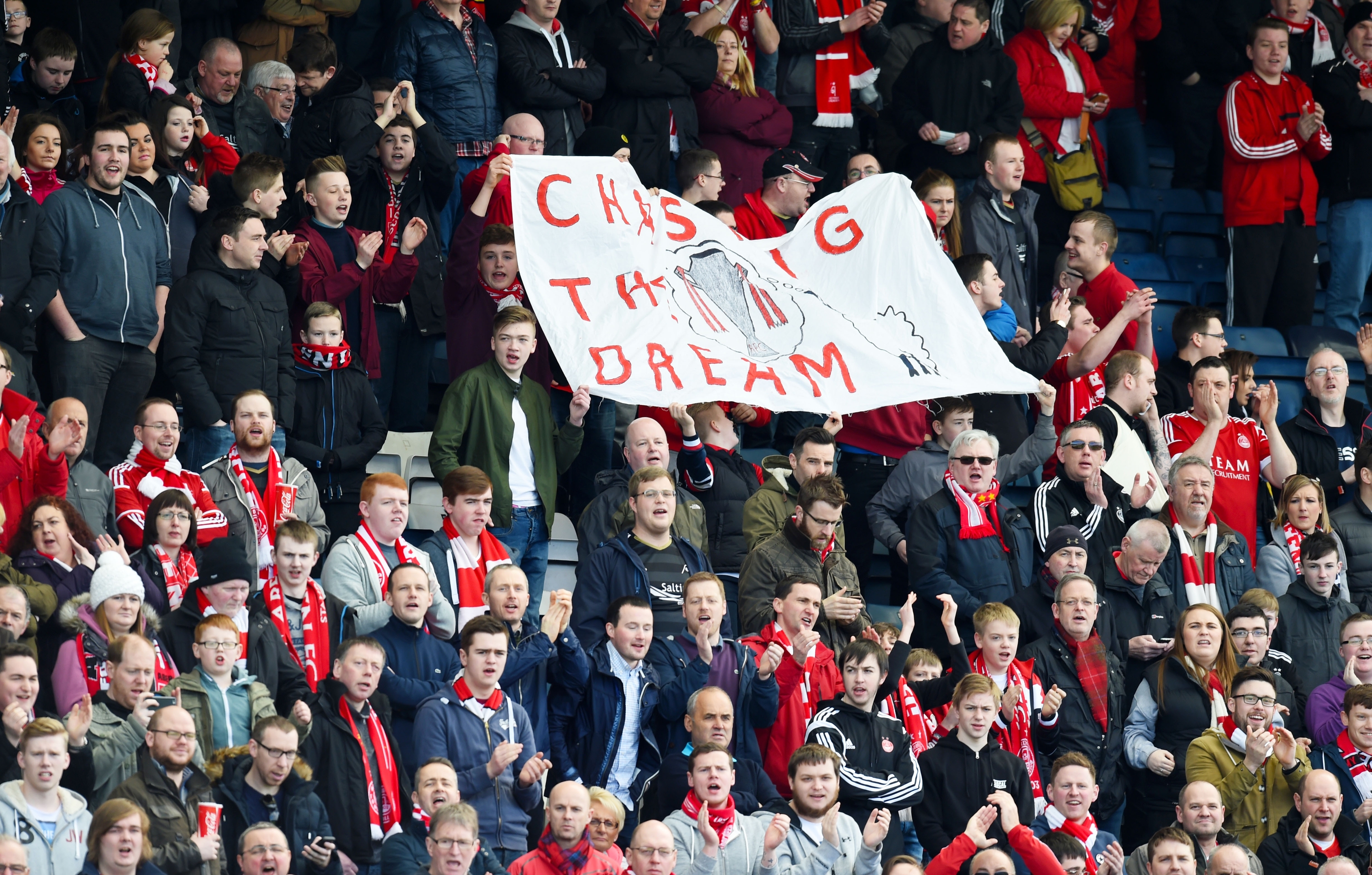 There will be plenty of Dons fans chasing the dream at Pittodrie this evening