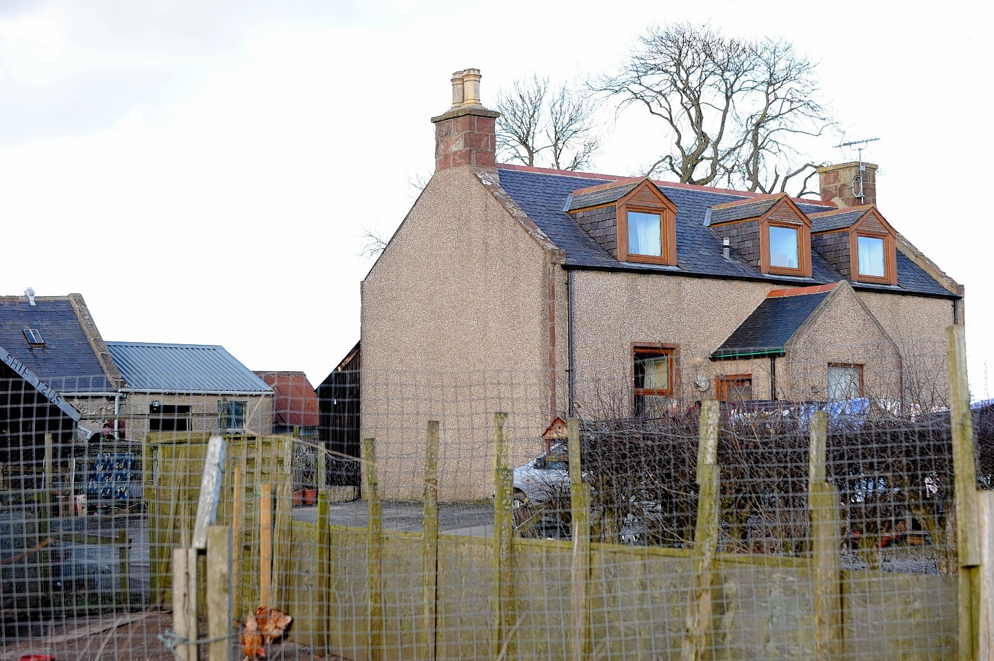The house near Fyvie where the fire took place