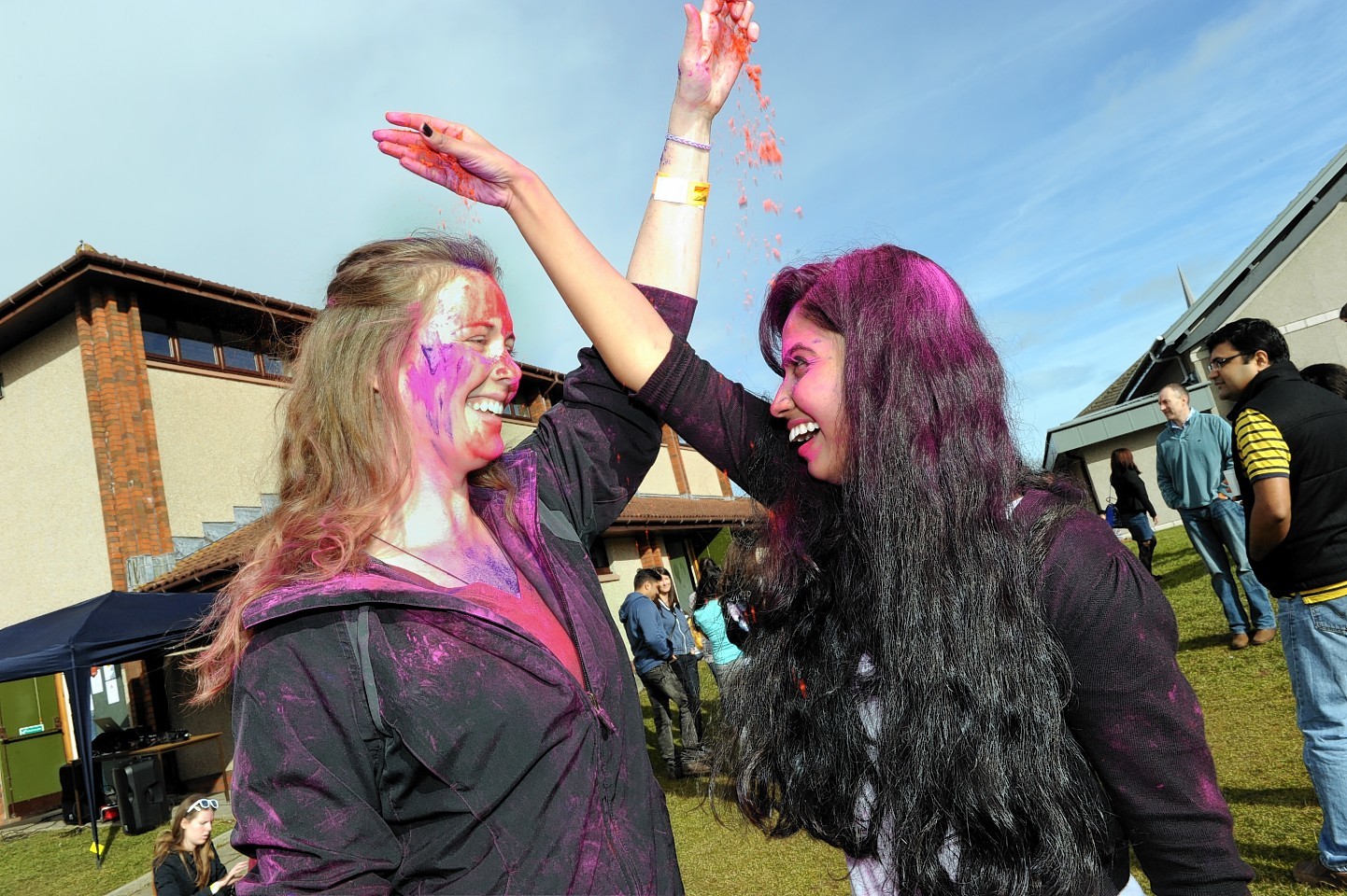 Hundreds turned up to celebrate India's Holi festival in Westhill yesterday