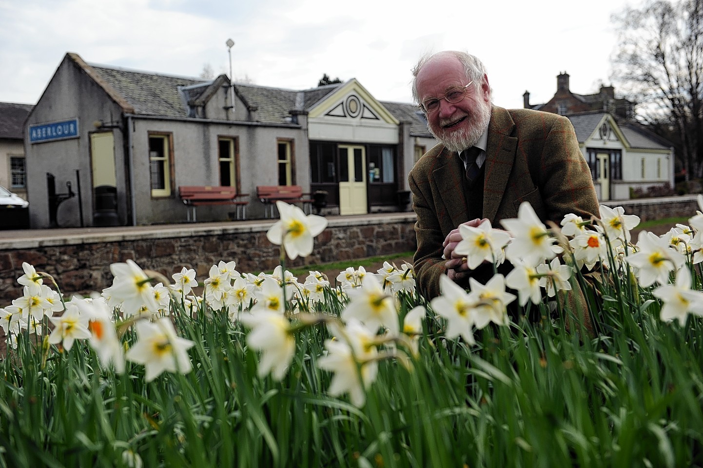 John Milne at Aberlour station