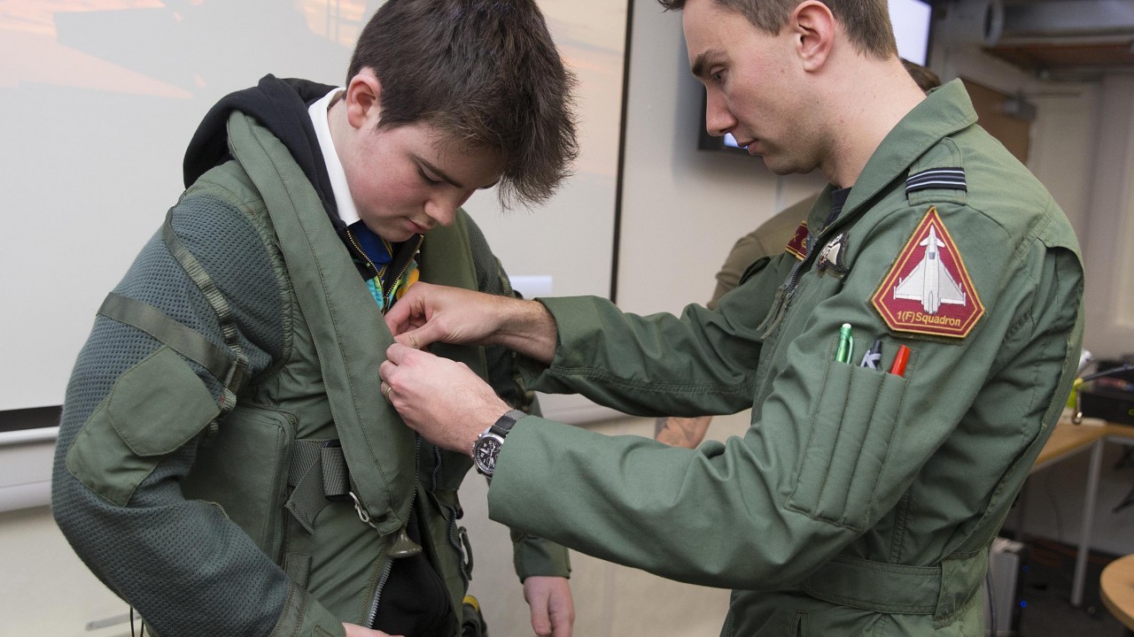 RAF Lossiemouth hosted an Air Experience Day for a group of secondary aged school students from the Moray area.
