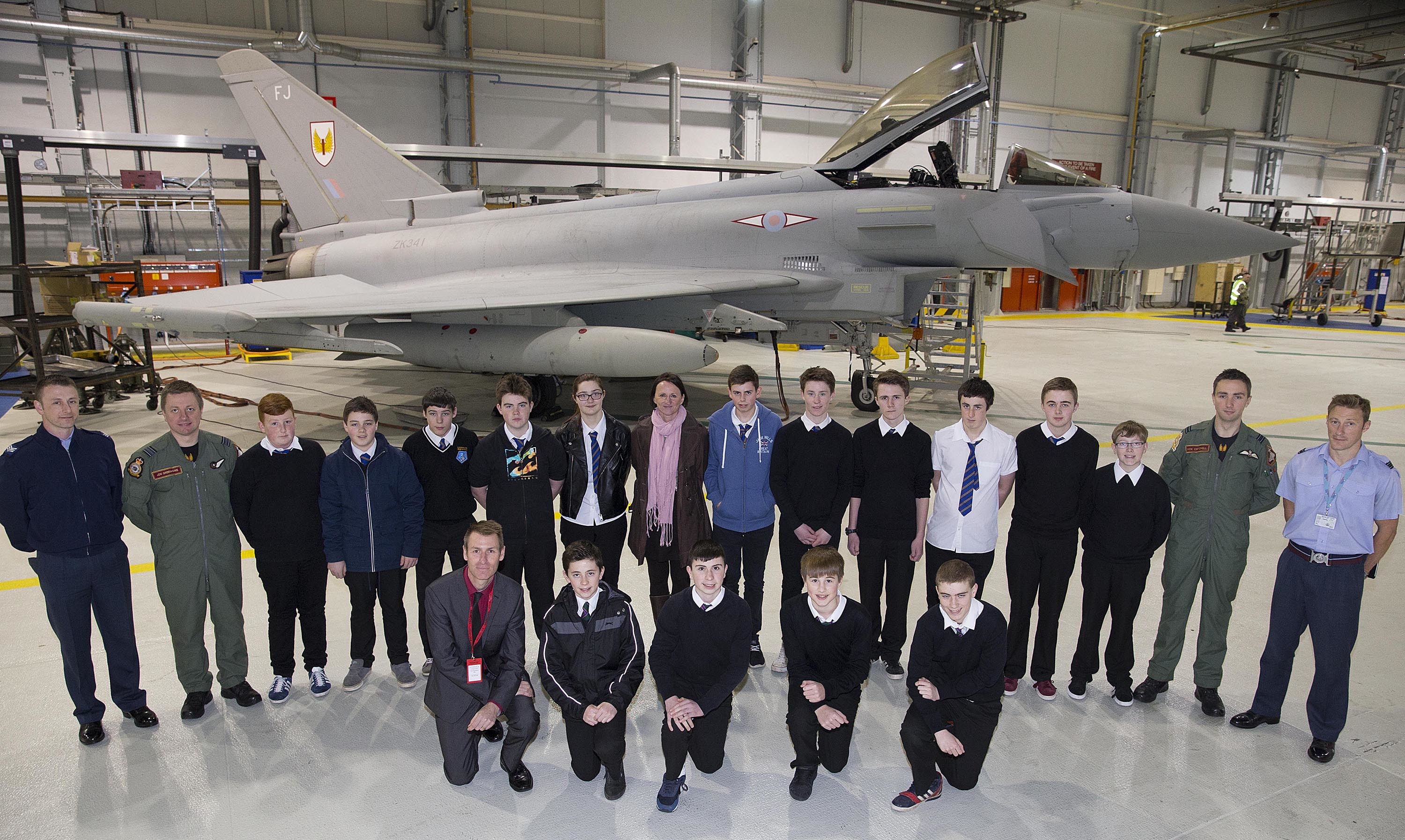 RAF Lossiemouth hosted an Air Experience Day for a group of secondary aged school students from the Moray area.