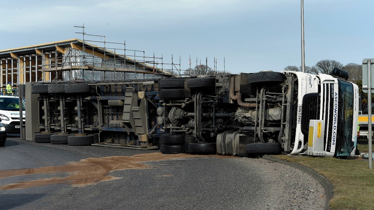 Two fire and rescue teams from Peterhead were called to the incident.