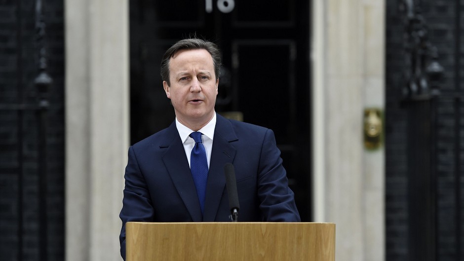 Prime Minister David Cameron speaks outside 10 Downing Street