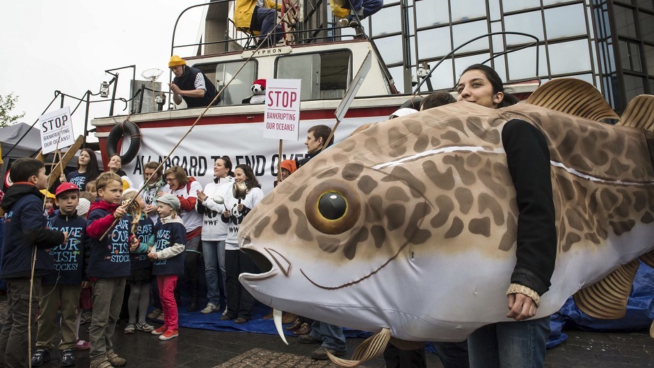 Overfishing has prompted protests in the past from groups such as WWF (AP)