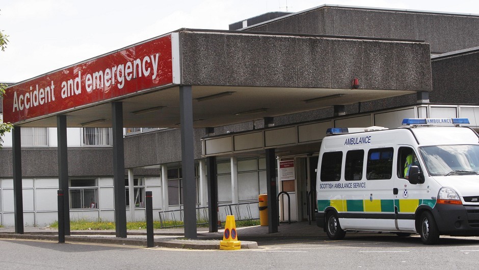 The woman was taken to the Royal Alexandra Hospital in Paisley