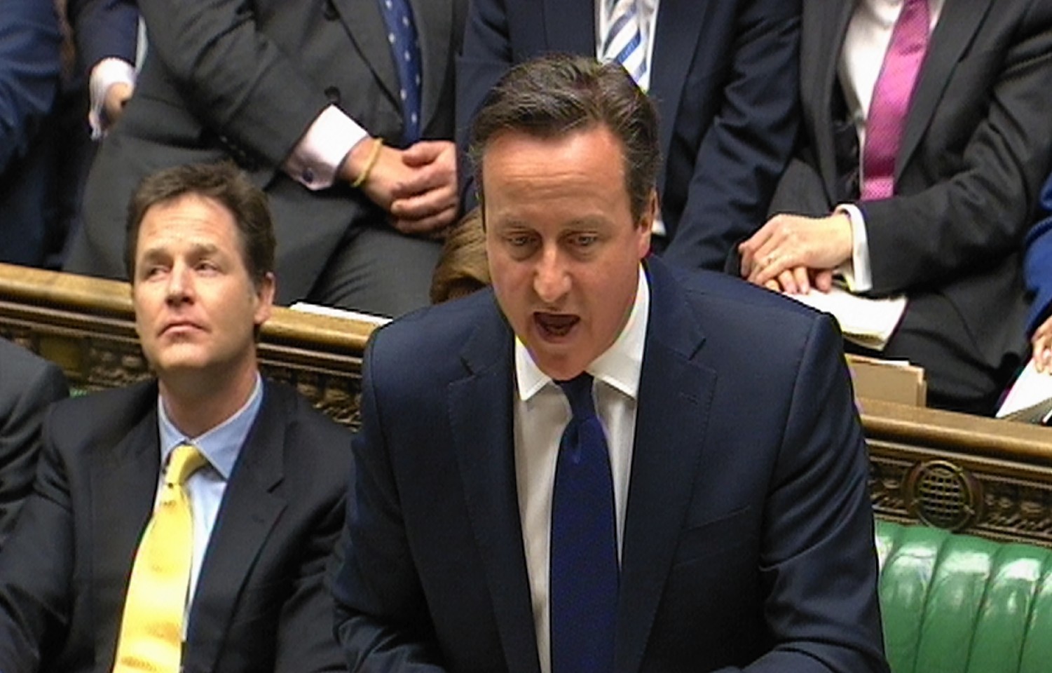 Prime Minister David Cameron speaks during Prime Minister's Questions in the House of Common