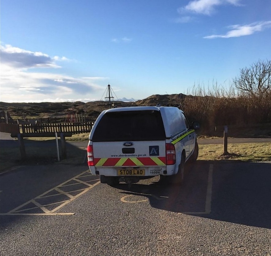 Paul Collier's picture of the offending Aberdeenshire Council van