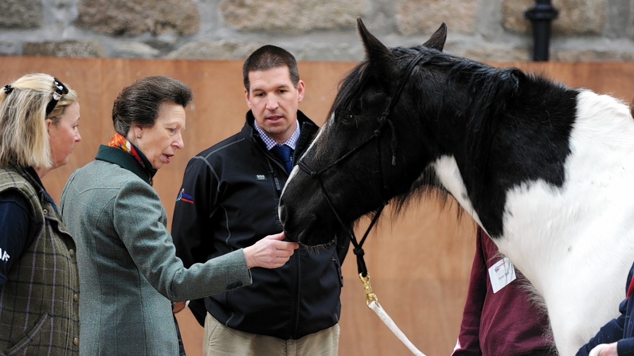 Princess Anne meets and greets the riders