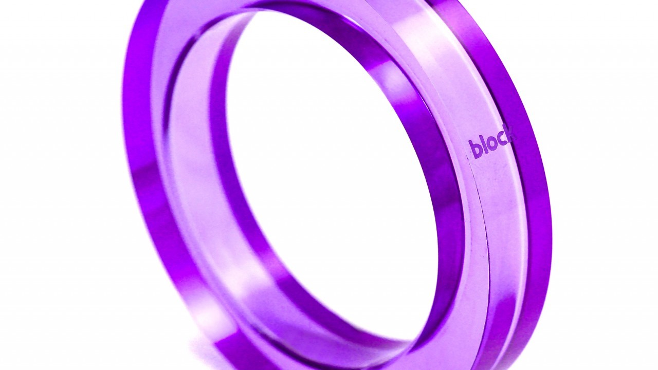 Purple perspex bangle, by Block Design. This unusual and striking bangle will really make you stand out from the crowd. Purple or grey.