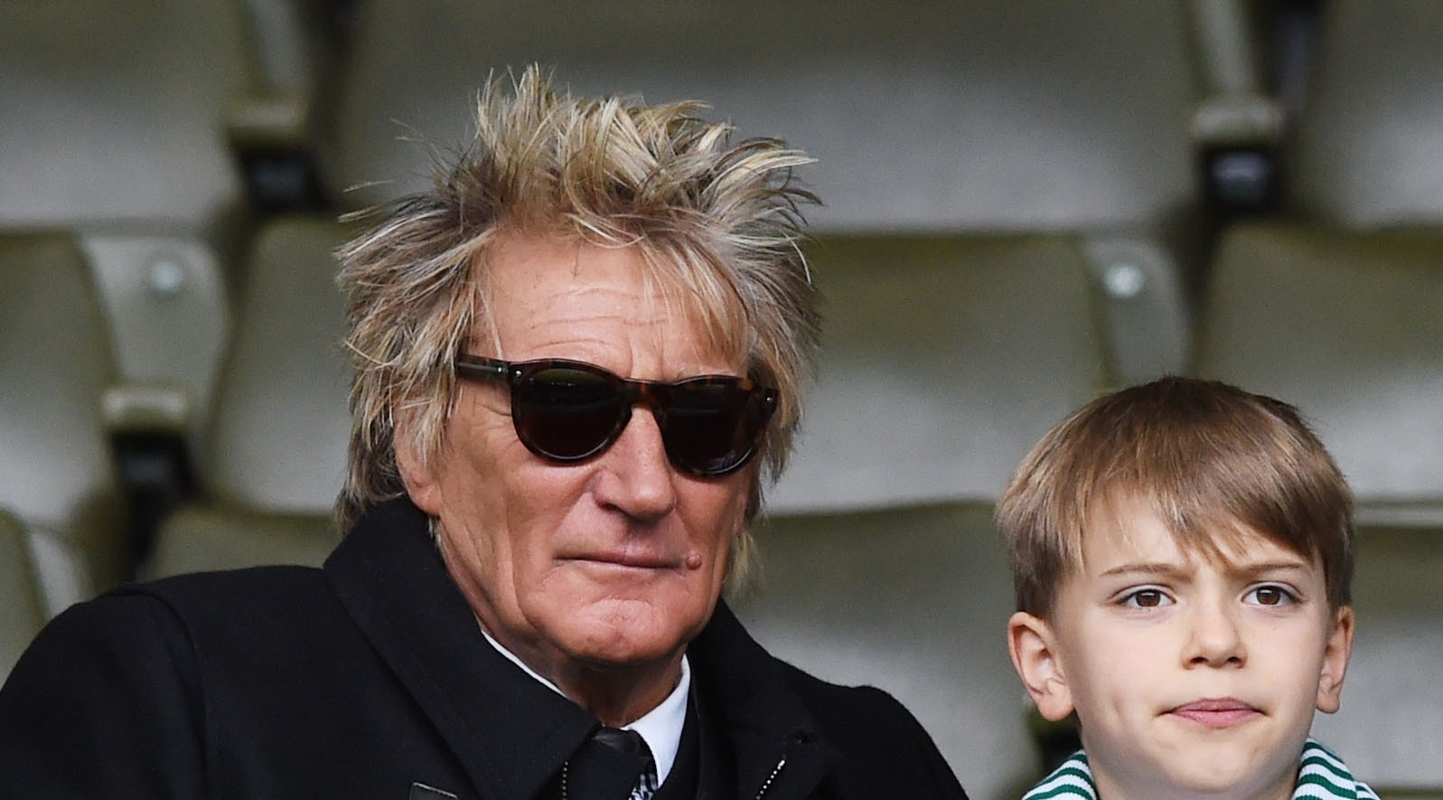Well, if this doesn't confirm that this afternoon is a big match, we're not sure what does! Rod Stewart has taken his seat at Celtic Park ahead of kick off.