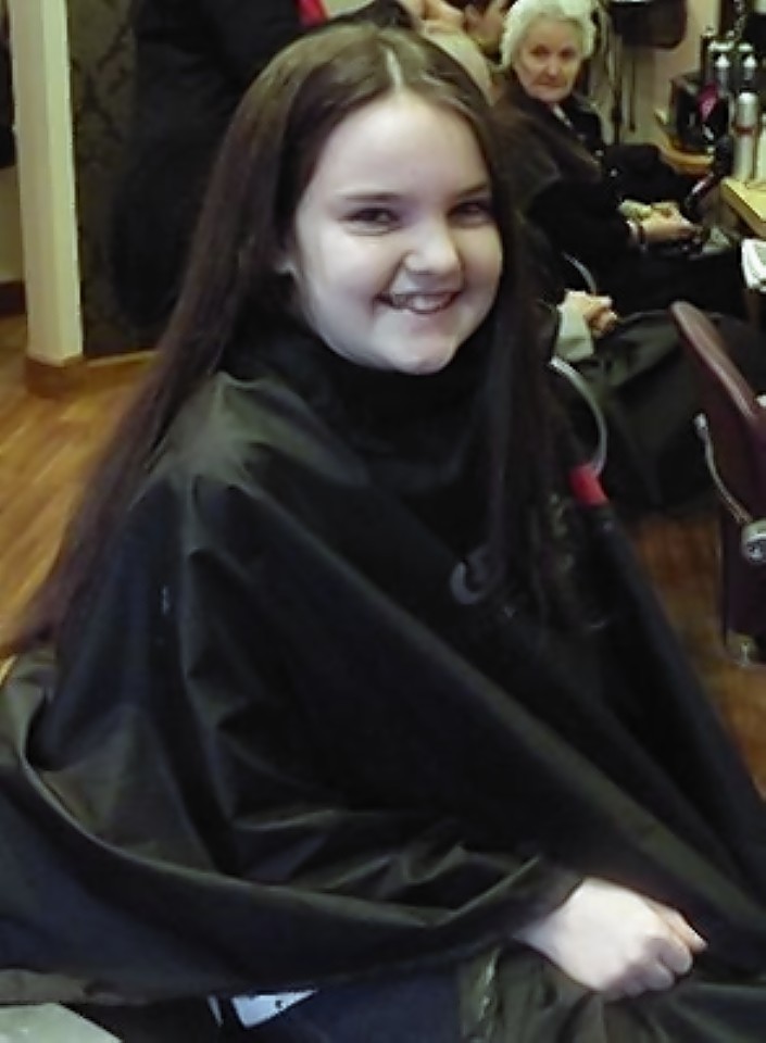 Shaylah Hay before her charity haircut