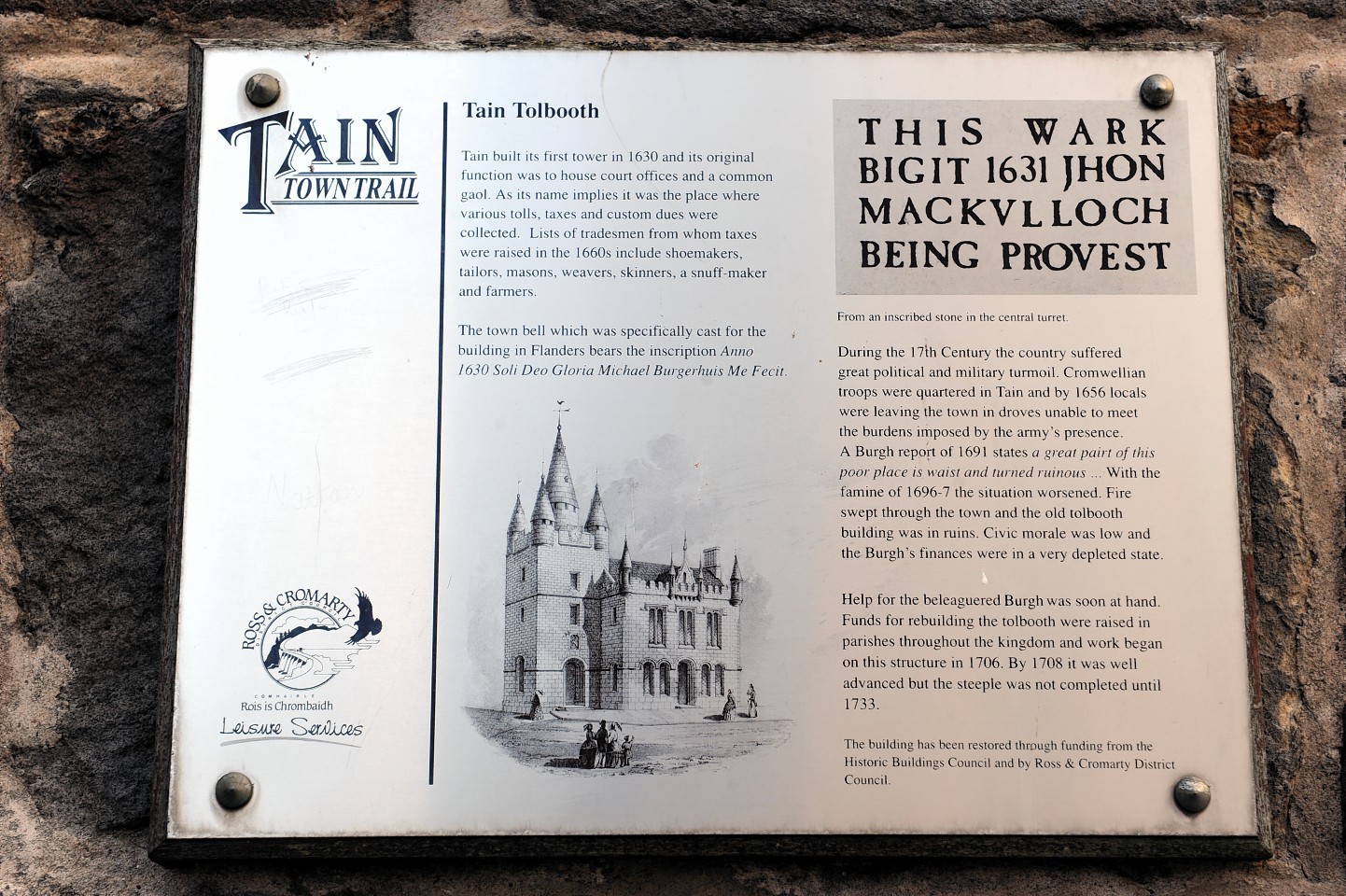 Tain town centre information