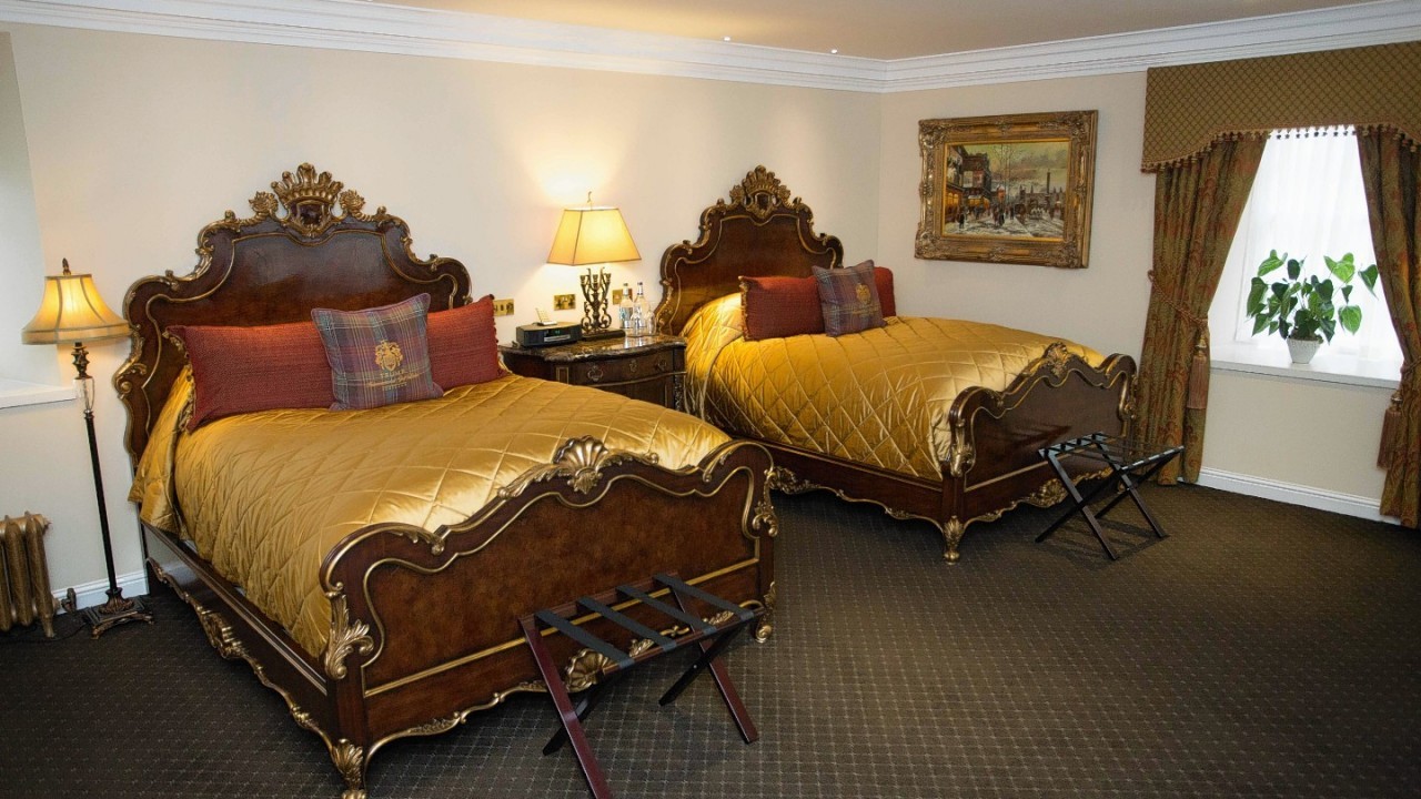 One of the bedrooms in the hotel