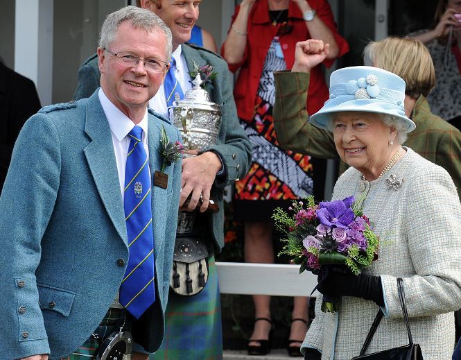Turriff Show president, Bruce Ferguson, with the Queen last year
