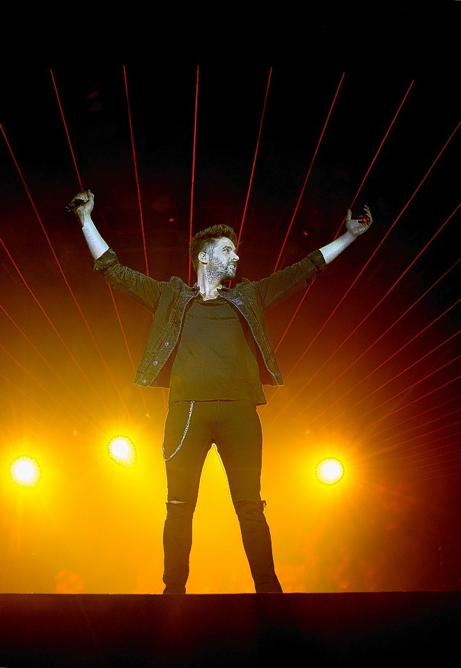  X-Factor winner Ben Haenow performing in Aberdeen