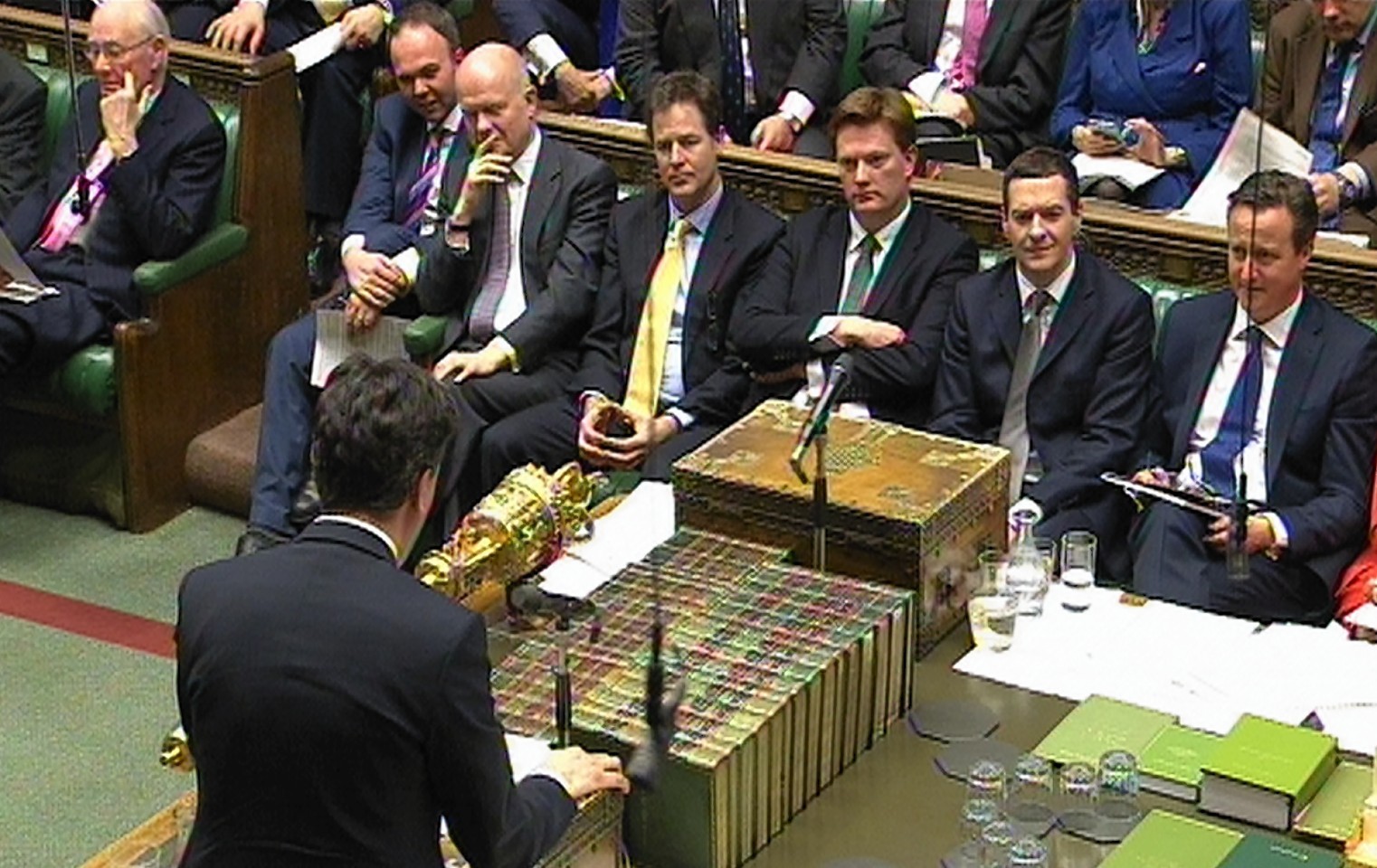 Labour leader Ed Miliband responds to Chancellor of the Exchequer George Osborne's Budget statement to the House of Commons, London. PRESS ASSOCIATION Photo. Picture date: Wednesday March 18, 2015. See PA story BUDGET Main. Photo credit should read: PA Wire