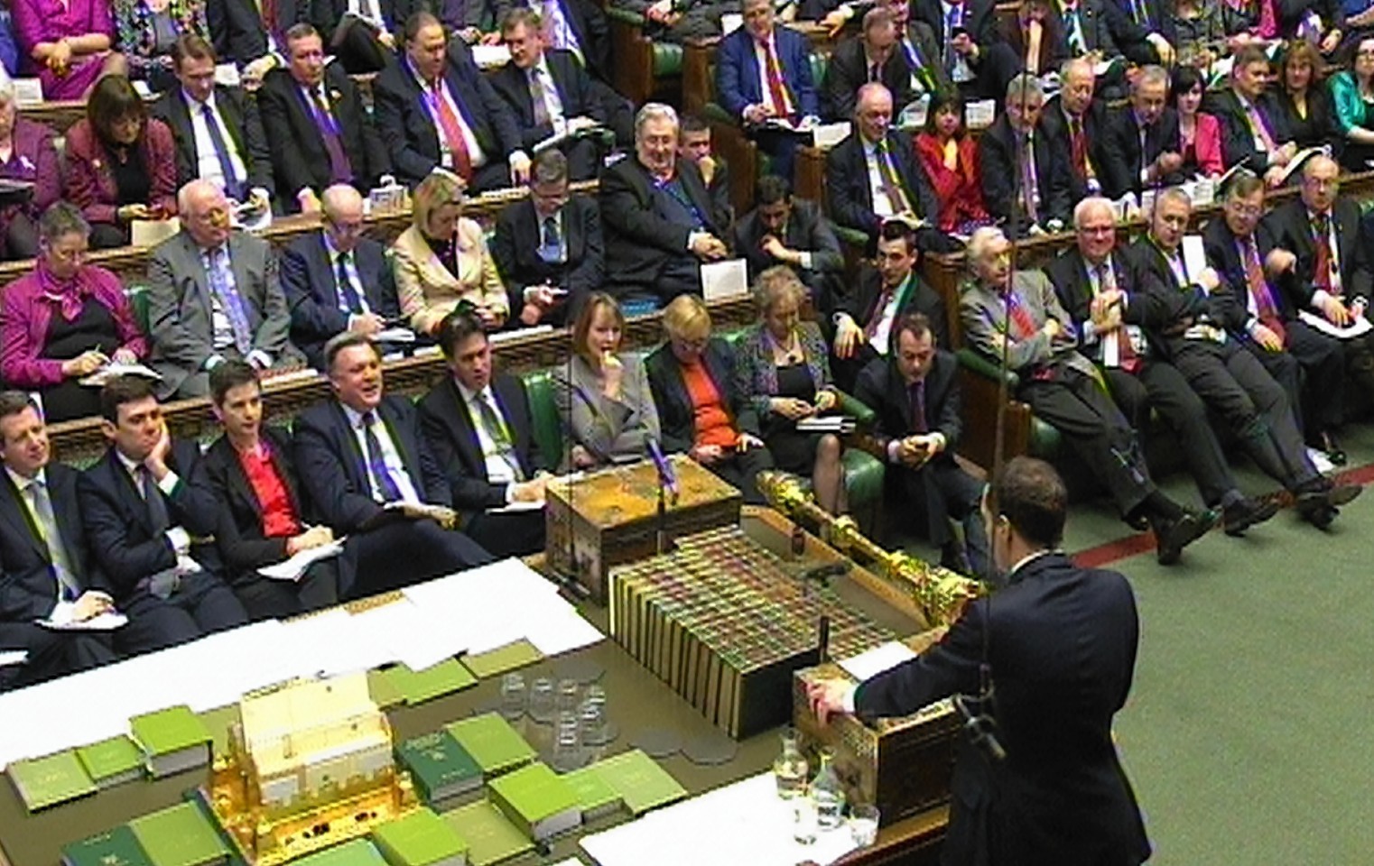 Chancellor of the Exchequer George Osborne delivers his Budget statement t
