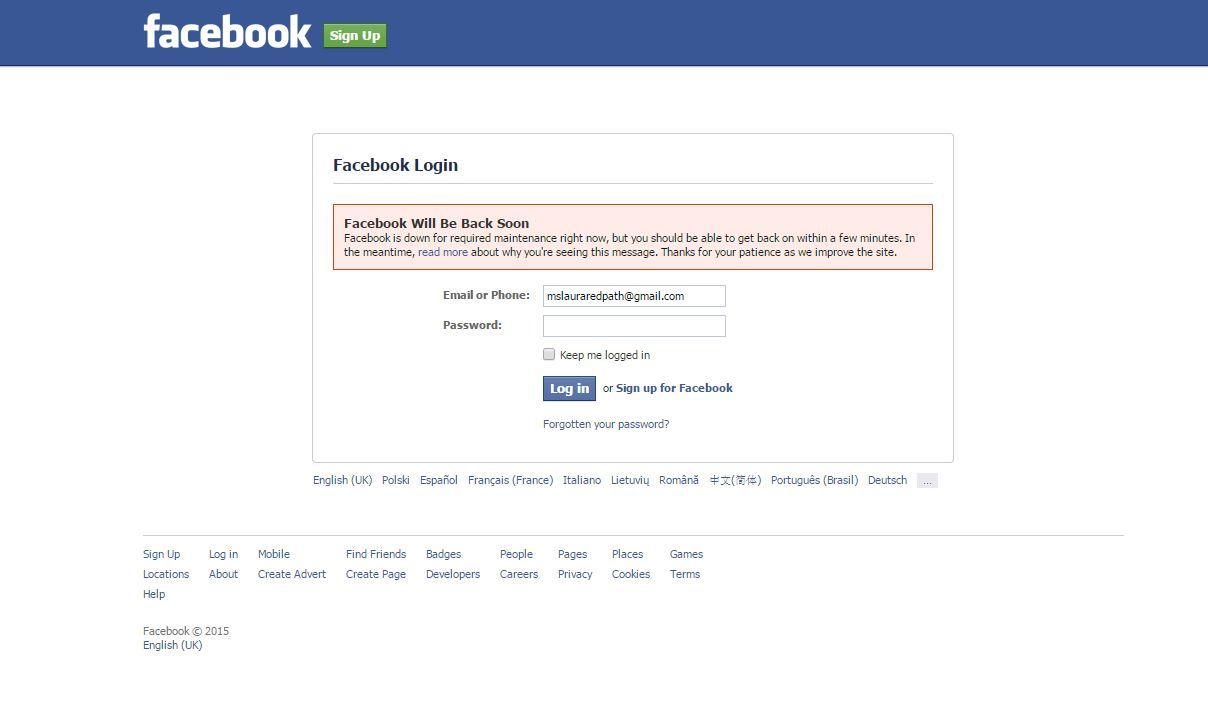 Some users have been locked out of Facebook