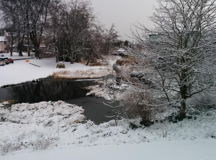 The winter wonderland outside of the Press and Journal's Inverness office