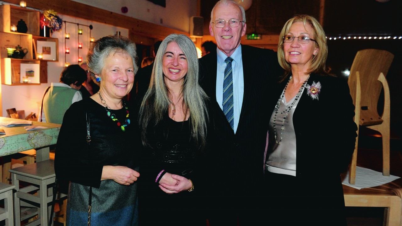 Fiona Hope, Dame Evelyn Glennie, Sir Ian Wood and Lady Helen Wood.